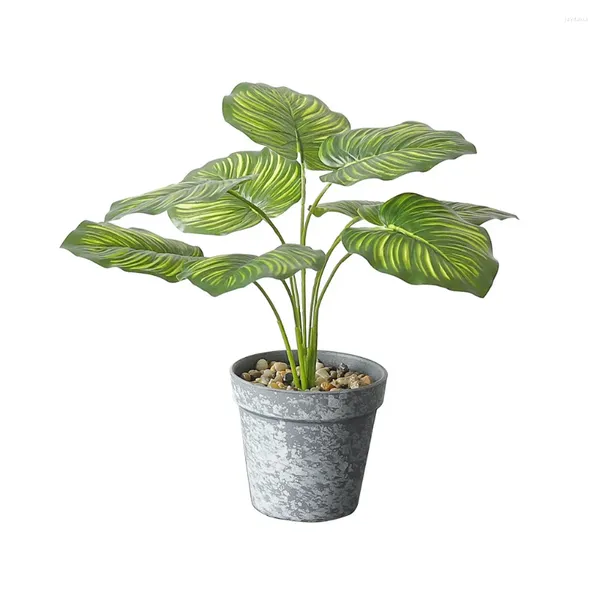 Flores decorativas plantas artificiais falsa planta verde bonsai vaso paisagem prateleira de café