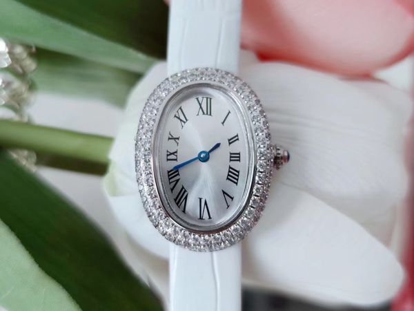 Relógio feminino de luxo movimento quartzo 904 aço inoxidável corrente dial diâmetro 01