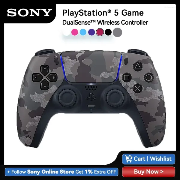 Игровые контроллеры Беспроводной контроллер Sony PS5 DualSense Серый камуфляж Геймпад PlayStation 5 Bluetooth Тактильное управление с обратной связью Dualsenses