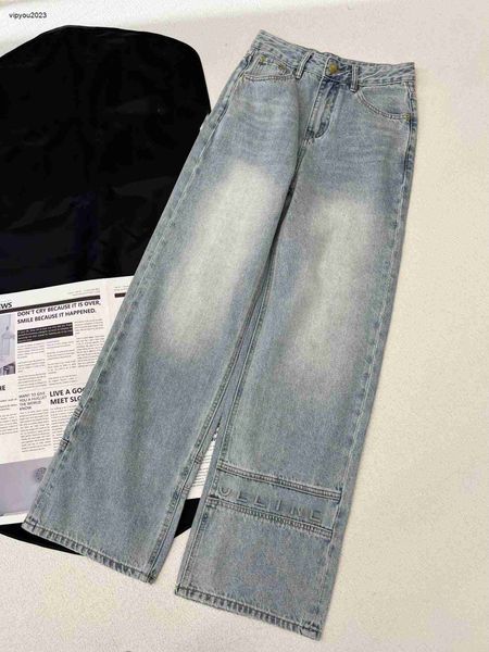 jeans da donna firmati abbigliamento di marca moda donna Lettera logo pantaloni casual a gamba larga di alta qualità 29 gennaio