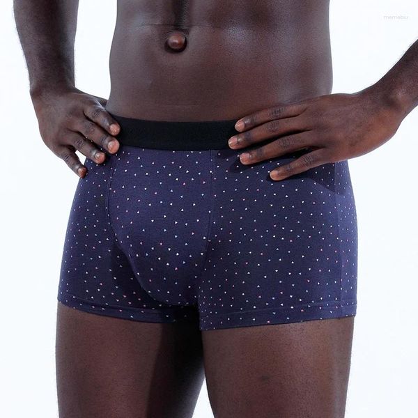 Calzoncillos para hombre, calzoncillos con agujeros, Boxers de algodón para hombre, marca Sexy, Boxershorts con estampado masculino, ropa interior para hombre