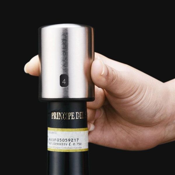 Xiaomi Youpin Smart Tappo per vino Tappo per vino in acciaio inossidabile con memoria sottovuoto Tappo per vino elettrico Tappo per vino Catena Crand-Circle Joy 300246q