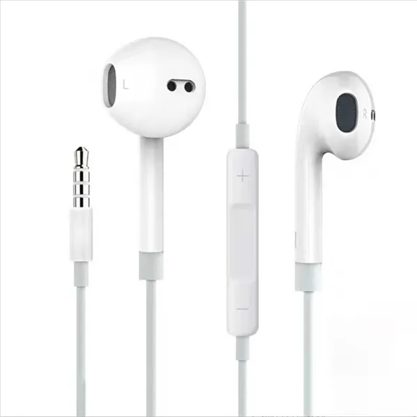 Auricolari in-ear Auricolari con filo da 3,5 mm Auricolari per iPhone 6 7 8 X 11 12 13 Plus Pro Max SE e telefoni Samsung Cuffie stereo Microfono con pacchetto pp