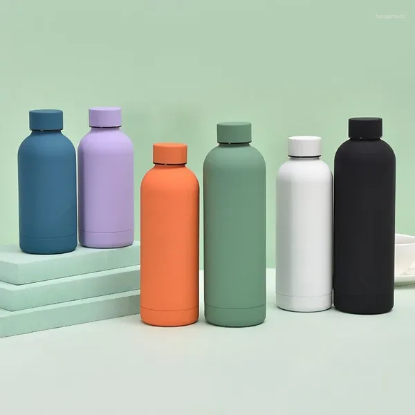 Wasserflaschen, amerikanischer kleiner Edelstahl-Thermosbecher, Mini-Sportkessel, mattierte Flasche