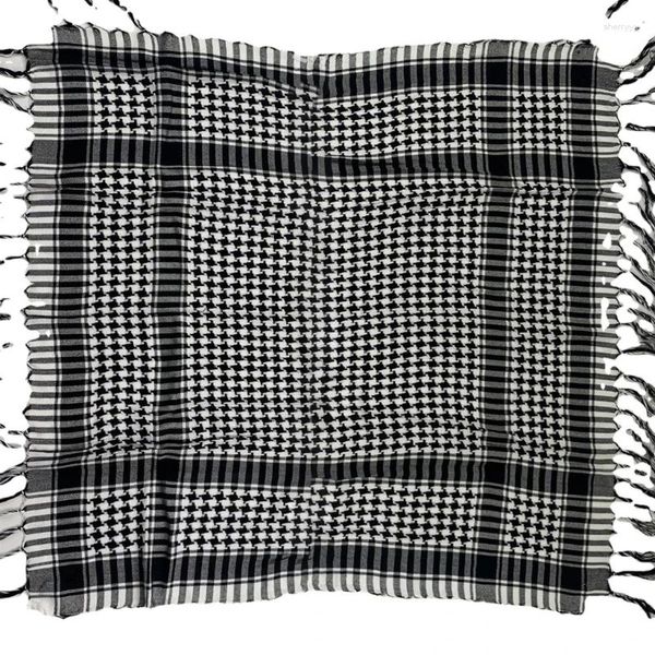 Lenços Lattice Padrão Keffiyeh Headscarf Tie Back Head Wrap para Masculino Po Props Y1UA