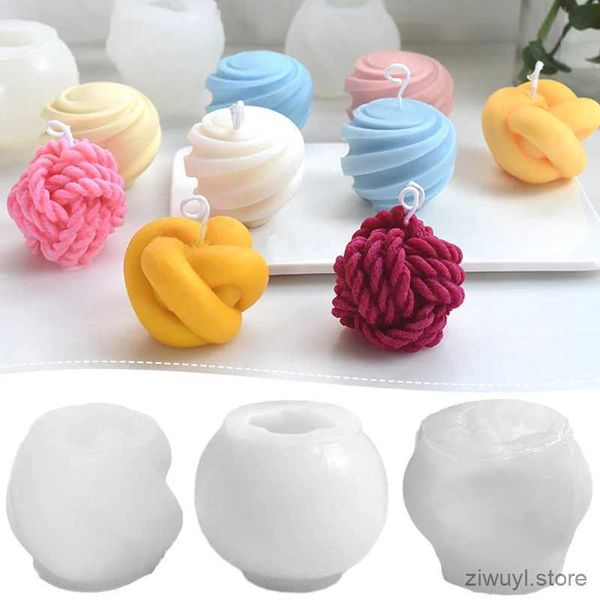 2PCS Kerzen Wolle Ball Kerze Formen 3D Handgemachte Silikon Form Kekse Desserts Form Schokolade Kuchen Machen Liefert Hause handwerk Ornament