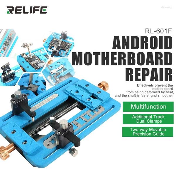 Set di utensili manuali professionali RELIFE RL-601I RL-601F Mini dispositivo rotante per la riparazione dei chip della scheda madre per la rimozione