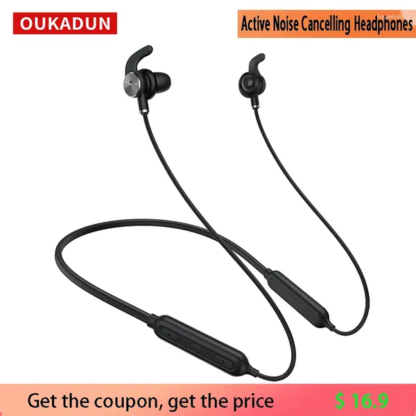 Bluetooth Wireless Headset ANC Active Noise Reduction Sport Nackenmontiert Universal für Apple- und Android-Telefone