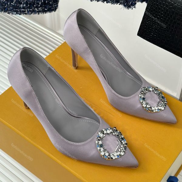 10A Heels Дизайнерские женские туфли-лодочки Met Карьера Модельные туфли Высококачественные металлические туфли со стразами и пряжкой на босоножках на высоком каблуке 9 см Сексуальные роскошные свадебные туфли с коробкой 35-42