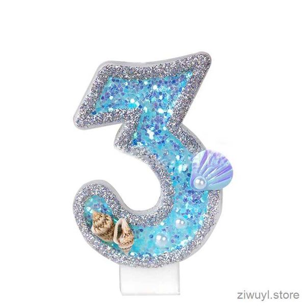 2 pezzi di candele rosa farfalla conchiglia blu glitter numero candeline di compleanno toppers per torta compleanno matrimonio compleanno torte digitali decorazioni per dessert