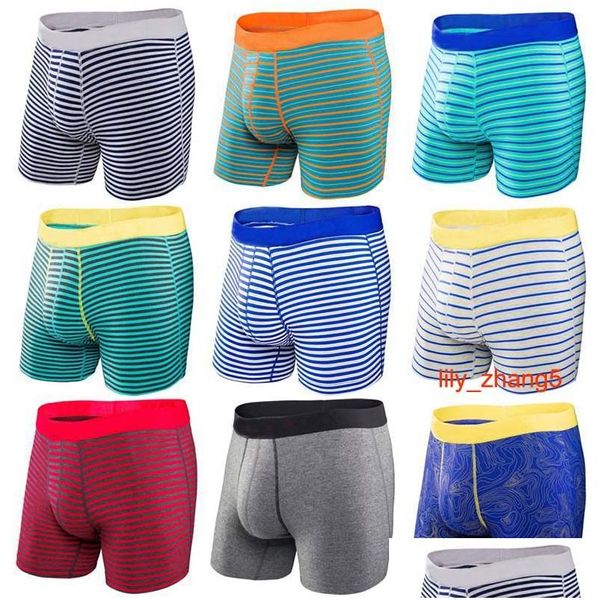 Cuecas 5 cores homens roupa interior boxer briefs vibe moderno fit /tra com fly drop entrega vestuário mens ot7pf