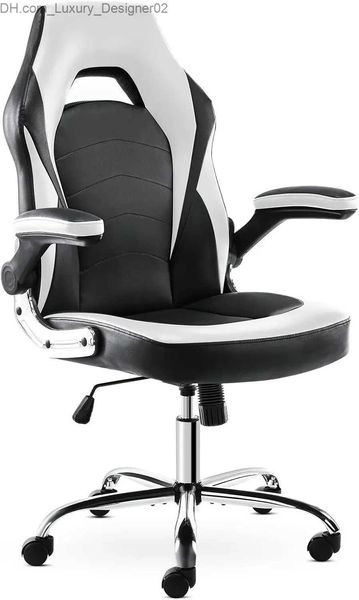 Outros móveis JHK Gaming Computer Office Cadeira de mesa ergonômica Apoios de braços Pescoço e ajuste lombar embutido preto e branco Q240129