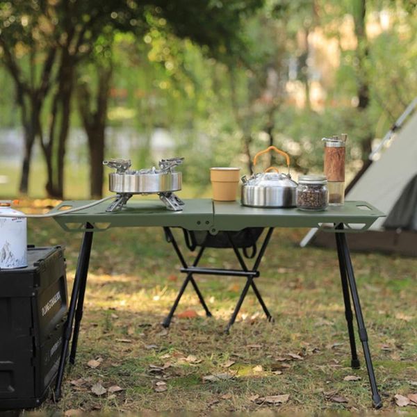 Camp Furniture Klappbare Camping-Tischbeine, Metall-Werkbank, DIY, Kaffee, höhenverstellbar, Ausrüstung, Outdoor, Reisen