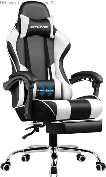 Diğer mobilya gtplayer oyun sandalyesi ayak dayama ve lomber destek ile bilgisayar sandalyesi 360-swivel koltuk ile yükseklik ayarlanabilir oyun sandalye q240129