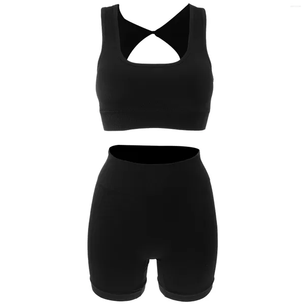 Active Sets 1 Set Work Out Athletic Workout Shorts Atmungsaktive Fitness-Outfits für Damen L/XL