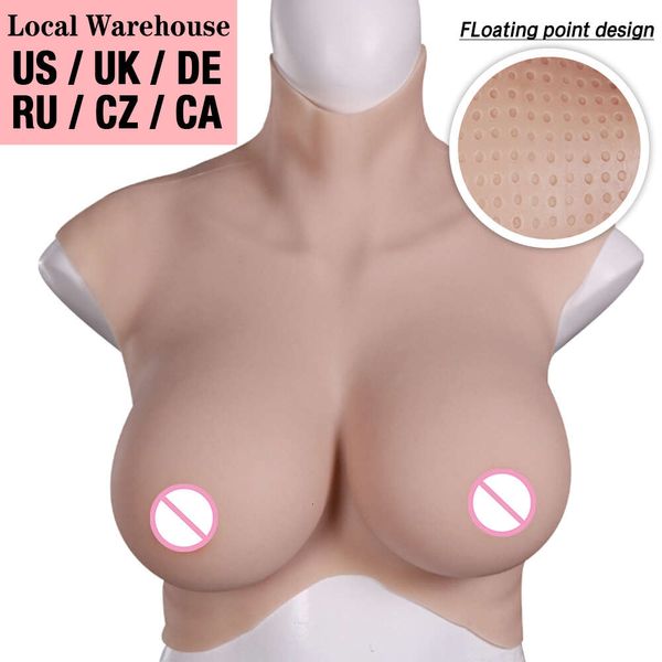 Acessórios de fantasia Acessórios de fantasia 7º copo grande C-H sem óleo formas de mama de silicone crossdresser peitos falsos realistas meninos masculinos cosplay shemale