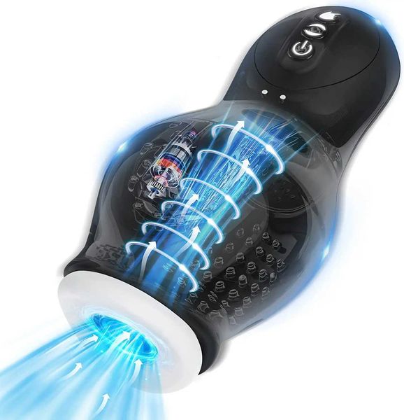 Masturbadores Sucção Automática Boquete Masculino Masturbador Rotativo Máquina Elétrica Oral Vaginal Sex Toy para Homem Masturbação Cup Frete Grátis