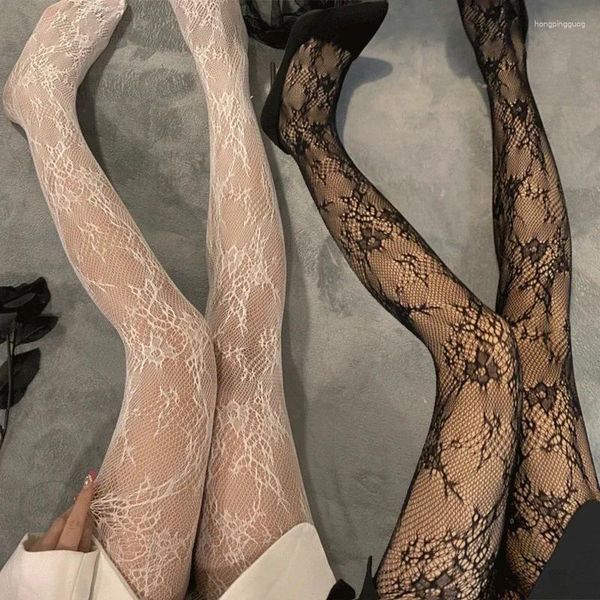Mulheres meias sexy gótico collants sem costura renda malha fishnet meia-calça verão leggings de náilon lolita meia apertada feminina meias
