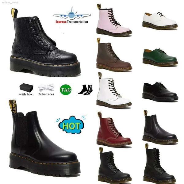 2024 sapatos de grife Dr Martinsse botas Docs Martenses Designer Boot Doc Martenses Homens Mulheres Inverno Botas de Neve Clássico Cor Couro Oxford Bottom Ankle Shoes