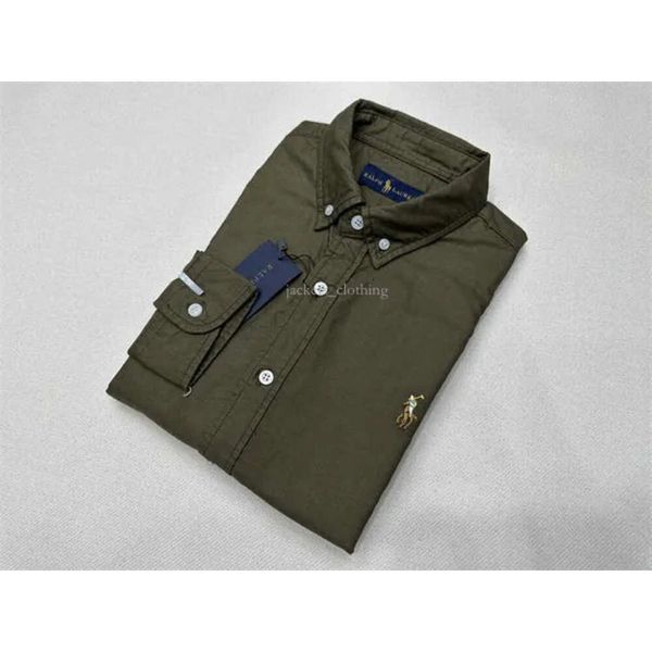 Мужская повседневная рубашка Polo Ralph с длинными рукавами, весенне-осенняя деловая хлопковая Оксфордская рубашка без железа, официальная рубашка Paul, высокое качество 879