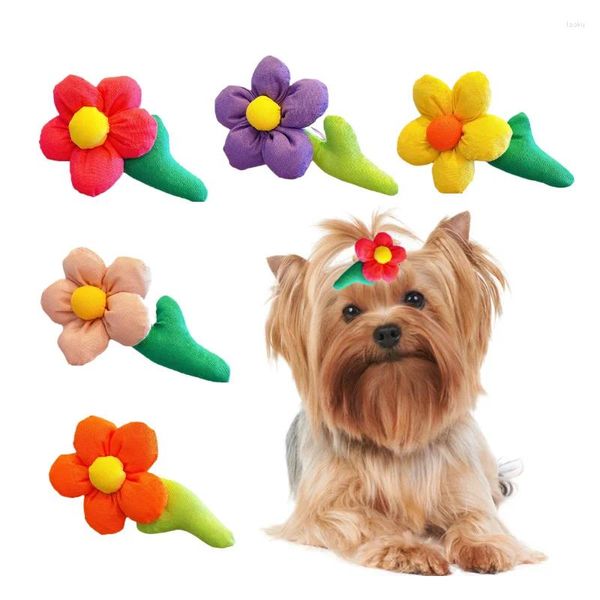 Cão vestuário moda flor hairpin longo cabelo pet cães gato filhote de cachorro clipes acessórios suprimentos suprimentos