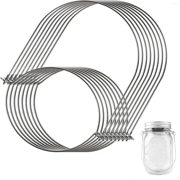 Armazenamento de cozinha 8 peças gancho de suspensão para jarra de pedreiro cabides frascos de conservas alças de vidro
