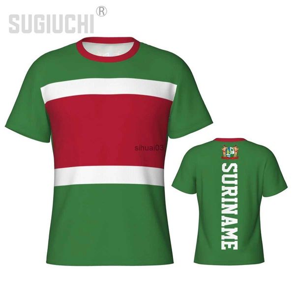 T-shirt da uomo T-shirt sportiva attillata Suriname Flag Suriname 3D Per uomo Donna T-shirt in jersey Abbigliamento Calcio Tifosi di calcio Regalo Maglietta patriottica