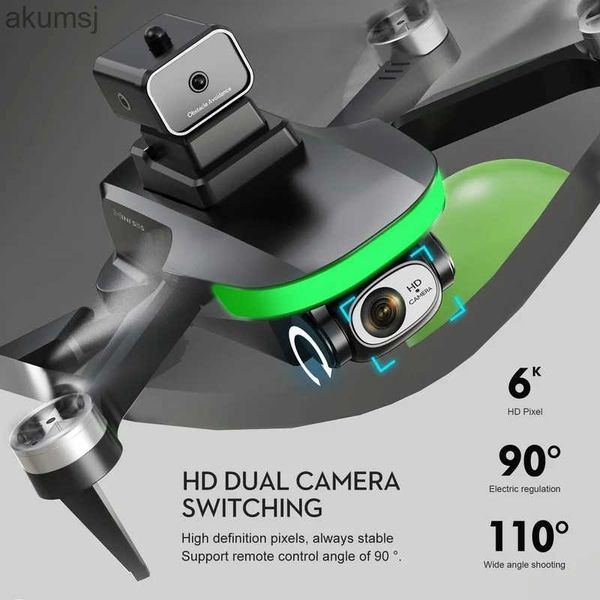 Drones S5s Pubrush Drone Hd Fotografia Aérea Brushless Quadcopter Controle Remoto Brinquedo Aeronaves Fotografia Aérea Fluxo de Luz B5 YQ240129