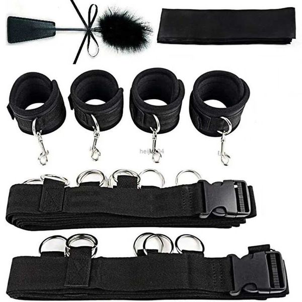 Spielzeug für Erwachsene, Sexy Bondage-Set, Fesseln, Handschellen, Fußfesseln, Fetisch, Erotikshop, Sexspielzeug für Paare, Frauen, Sklavenhalsbänder, Spiele für Erwachsene