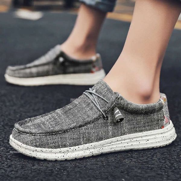 2008 Italia The Shoe Revolution Casual Hey Dude Womens Wendy Casual Summer Couple Slip-On Heydude Shoe Sh Trendy Men Canvas Sets Piedi Lazy People Slip On 242