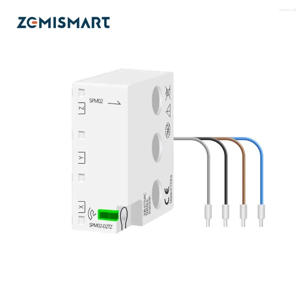 Controle Home Inteligente Zemismart Tuya Zigbee WiFi 3 Fase Medidor de Energia Elétrica 63A Monitor de Consumo de Energia Sensor Life App