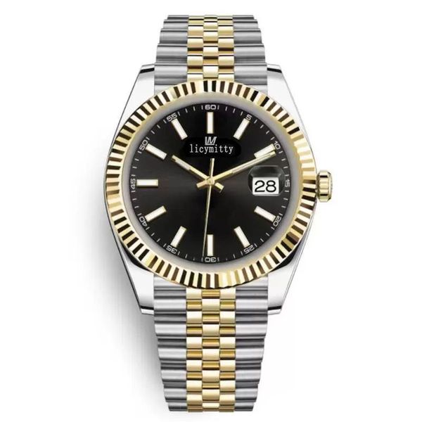 İki Ton Altın Tasarımcı Lüks Erkek İzle 116333 Otomatik Mekanik Datejust Takvim İzle 316L Paslanmaz Çelik Erkekler Erkekler 40mm Writwatches