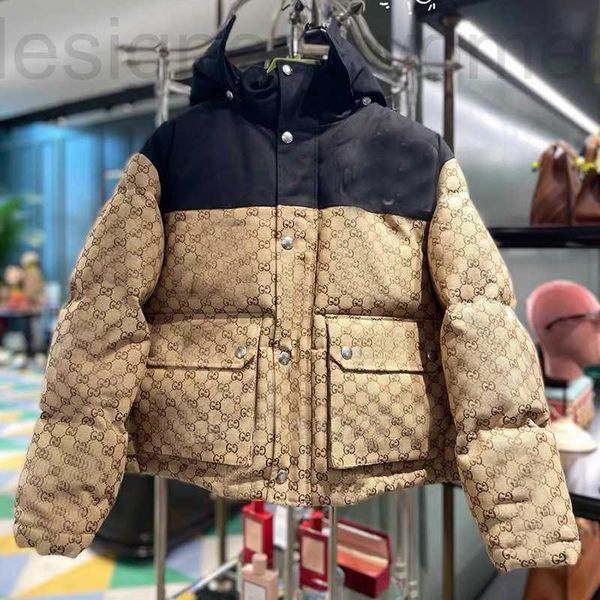 Mulheres para baixo parkas designer inverno jaqueta masculina de luxo para baixo algodão acolchoado parka feminino carta impressa parka casal vestuário 1scl