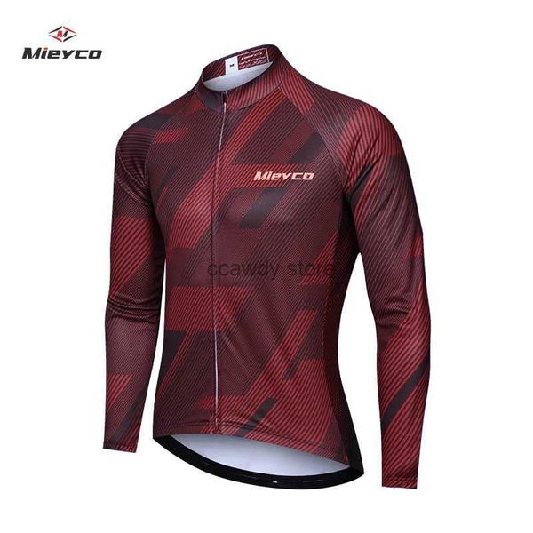 Herren-T-Shirts, Polyester-Design, schnell trocknendes Trikot, Herren-Top-Mountain-Radtrikot, lange Seve, individuelle Sublimation, 2022, neue Reit-Fahrradkleidung, H24129