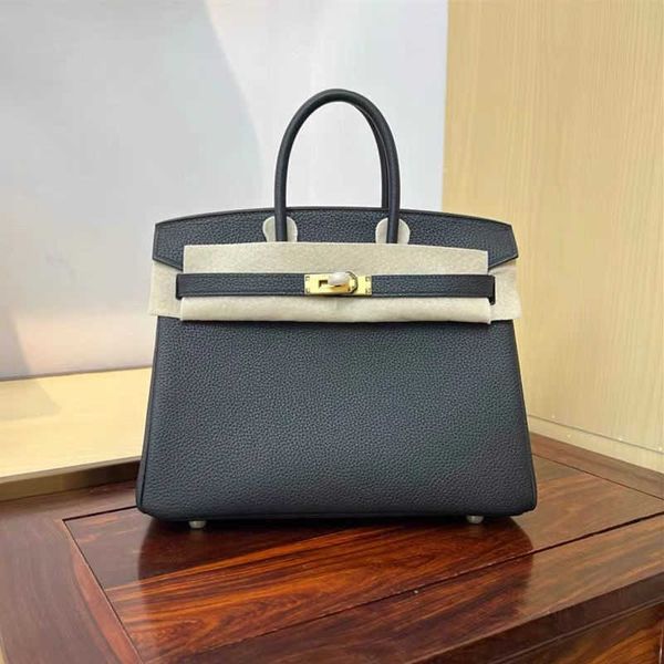 Toptan Üst Orijinal Parti Ev Tote Çanta Online Mağaza Tam Manuel Balmumu İplik Dikiş Çantası Orijinal Togo Calfskin Highend Gerçek Logo