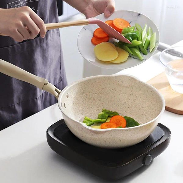 Panelas wok multifuncional casa portátil ovo bife panqueca fabricante de café da manhã frigideira antiaderente conjunto cozinhar alimentos panelas