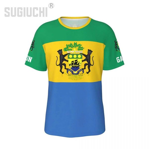 T-shirt da uomo T-shirt nazione unisex Bandiera del Gabon T-shirt del Gabon maglia per uomo Donna Calcio Tifosi di calcio Regali T-shirt personalizzate