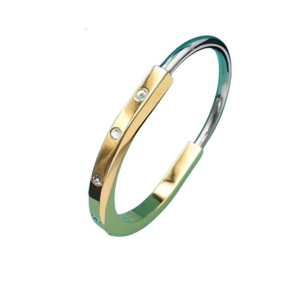 Bracciale Tiff Designer Moda di lusso Donna Qualità originale Serie di lucchetti con fibbia a forma di U Bracciale in alta edizione Bracciale con quadrante liscio colorato con diamanti