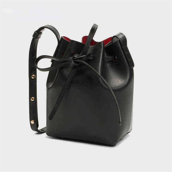 Moda bolsa tote ansurstudios mini balde mansur feminino couro real ombro gavriel senhoras crossbody s pequeno para menina 2204182837