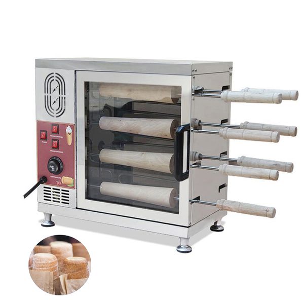 Chaminé húngara bolo pastelaria forno grill máquina elétrica kurtos kalacs máquina de bolo de chaminé comercial