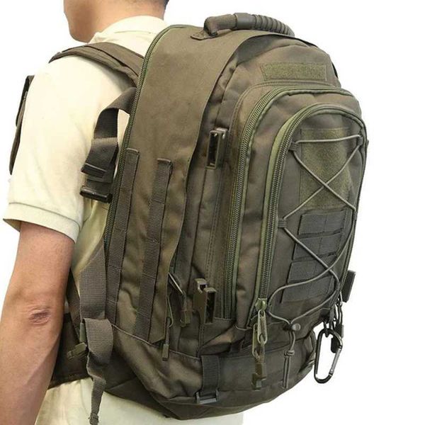 Sacos de caminhada 60L Militar Tático Mochila Exército Molle Assalto Mochila 3P Viagem Ao Ar Livre Caminhadas Mochilas Camping Caça Sacos de Escalada YQ240129