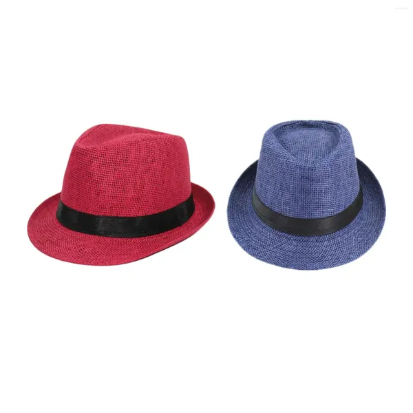 Cappelli Cappello di paglia per bambini Cappello da sole alla moda portatile per il campeggio Brevi viaggi di pesca