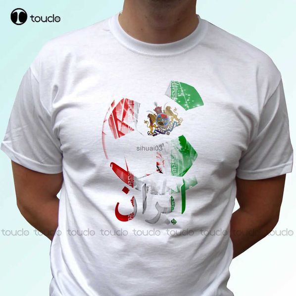 T-shirt da uomo Iran Football Flag T-shirt bianca Design Soccer World Top Tee Tutte le taglie Personalizzate Aldult Teen T-shirt con stampa digitale unisex