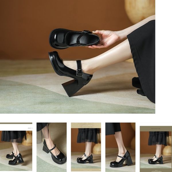 Kadın Platform Sandal Ayakkabıları Jenloves Deri Ayak Bileği Kayışı Peep-Toe Sandalet Siyah Beyaz Altın Slingback Lüks Tasarımcı Kutu