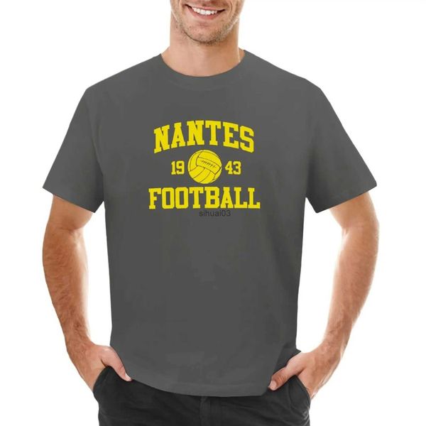 Homens camisetas Nantes Futebol Atlético Colégio Estilo 2 Cor T-shirt Blanks Blusa Gráficos Oversizeds Oversized Camiseta Homens