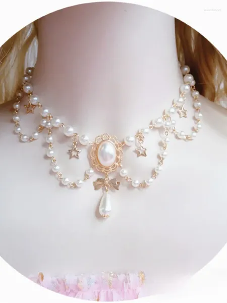 Fermagli per capelli Collana Per donna Bianco Perle Nappa Irregolare Decorativo Di tendenza Quotidiano Versatile Barocco Multistrato Accessori per abiti da sposa