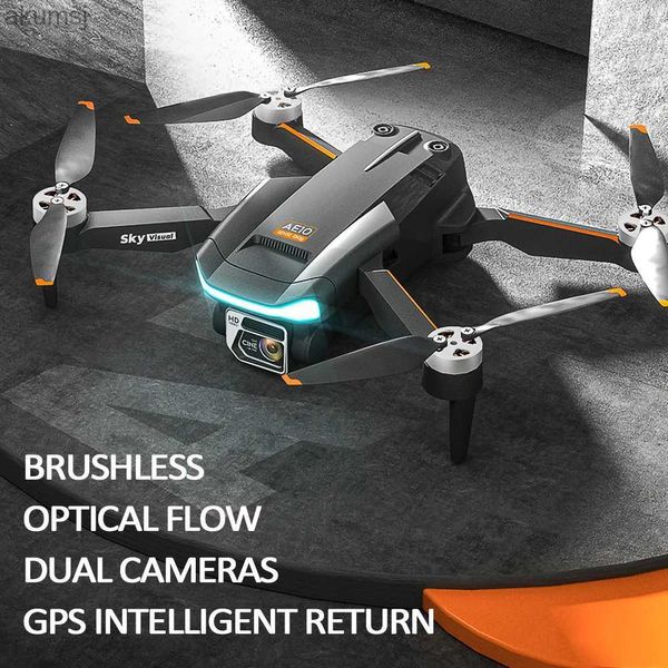 Drohnen GPS Optische Flusspositionierungsdrohne Hochauflösende Doppelkameras Unbemanntes Luftfahrzeug Bürstenloser Motor Vierachsiges Flugzeug YQ240129