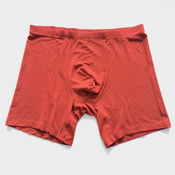 Cuecas masculinas sólidas modal, alongamento, resistente ao desgaste, cuecas boxer, cintura média, shorts esportivos, lingerie respirável