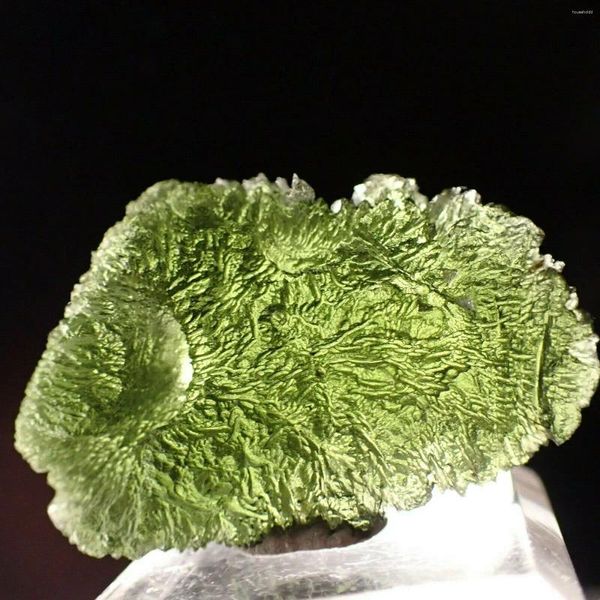 Figurine decorative 6-26g Moldavite Meteorite ceco naturale Impatto Vetro Pietra grezza Cristallo Energia 1pz