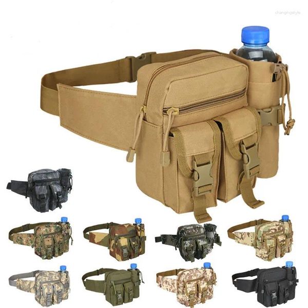 Taille Taschen Männer Taktische Sport Wasser Flasche Wasserdichte Tasche Tasche Packs Outdoor Militär Jagd Wandern Brust Handy Pack